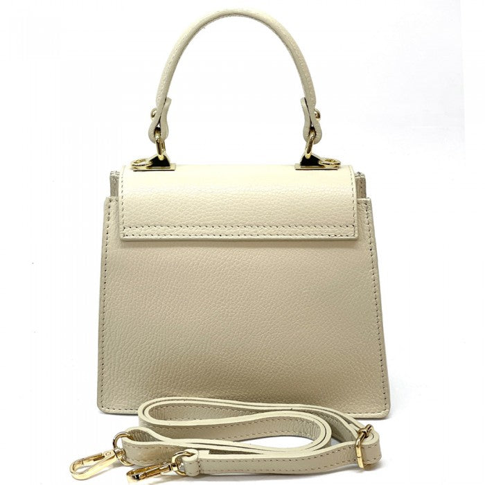 Italian Artisan Serena Handcrafted Leather Handbag Made In Italy Beige available at-OASISINCENTIVES.US