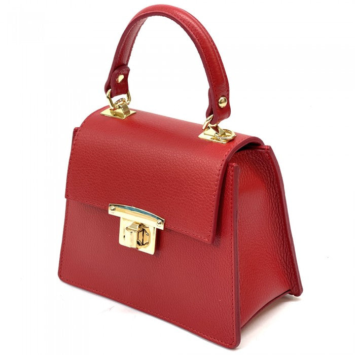 Italian Artisan Serena Handcrafted Leather Handbag Made In Italy LightRed available at-OASISINCENTIVES.US