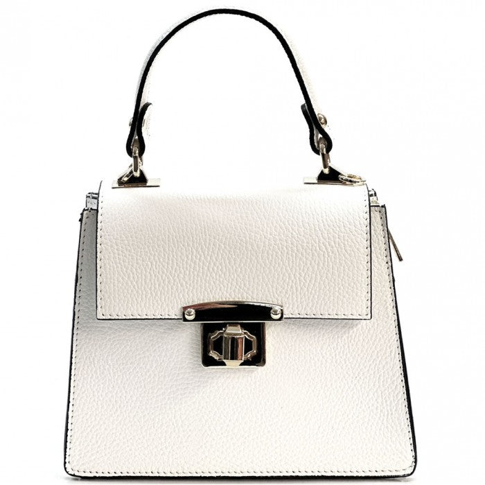 Italian Artisan Serena Handcrafted Leather Handbag Made In Italy White available at-OASISINCENTIVES.US