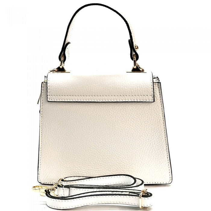 Italian Artisan Serena Handcrafted Leather Handbag Made In Italy White available at-OASISINCENTIVES.US