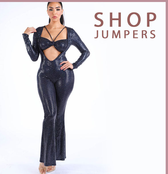 From short sleeve V-neck jumpers and strapless rompers to cargo pocket jumpsuits and denim rompers, you'll discover a wide range of options to get ready in. Plus FREE SHIPPING!