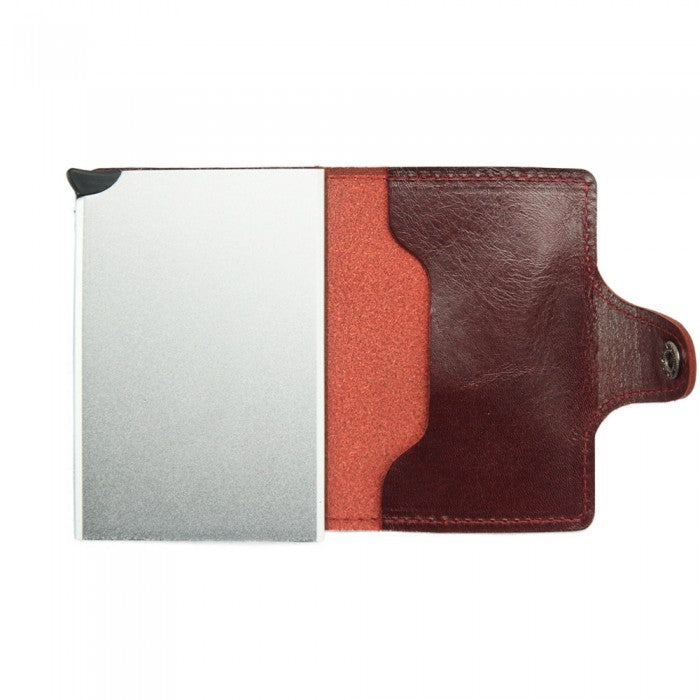 Italian Artisan Elisa Soft Calfskin Leather Credit Card Holder Made In Italy