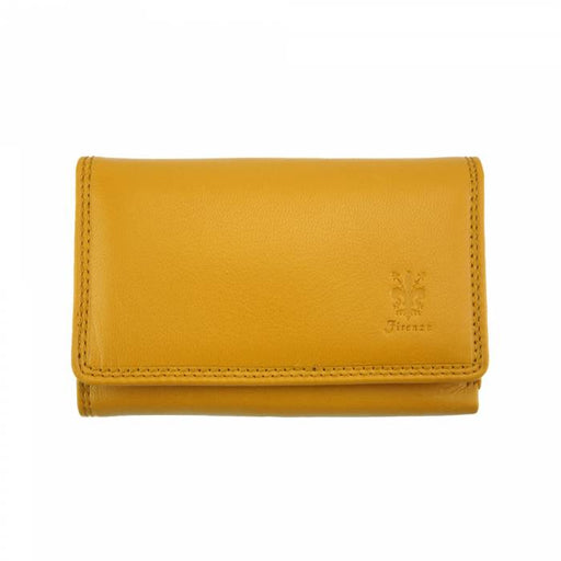 Bright Yellow Italian Leather Credit Card Holder Wallet by Artisan Mirella, handcrafted elegance from Italy, available at OASISINCENTIVES - https://oasisincentives.us
