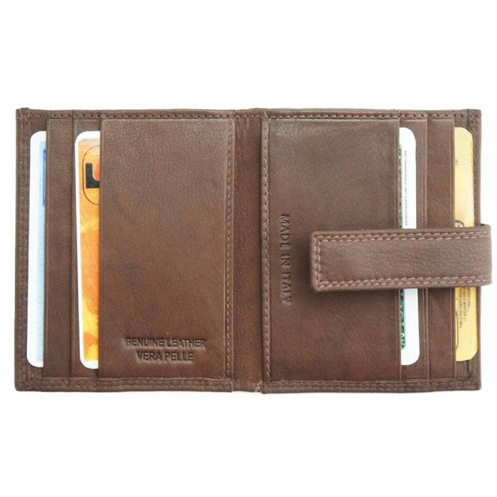 Italian Artisan Marco Calfskin Leather Credit Card Holder Made In Italy
