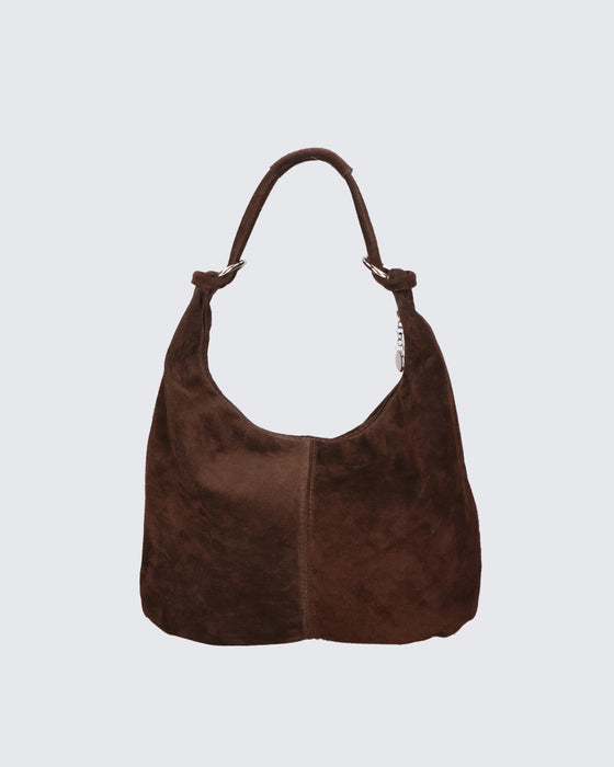 Italian Artisan Handcrafted Suede Leather Shoulder Shopper Bag | Made in Italy