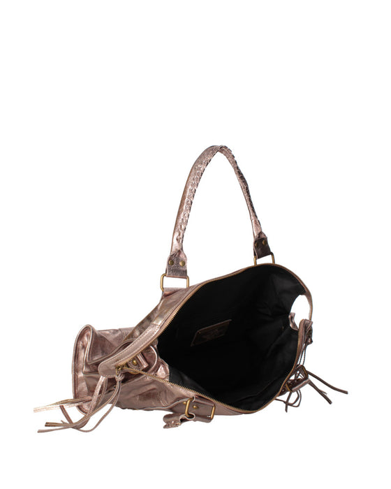 Italian Leather Shoulder Bag for Women: Modern Elegance for Work & Weekend Copper- Oasisincentives