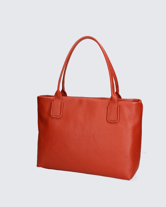 Italian Artisan Womens Handcrafted Tote Handbag in Genuine Dollaro Leather Made In Italy
