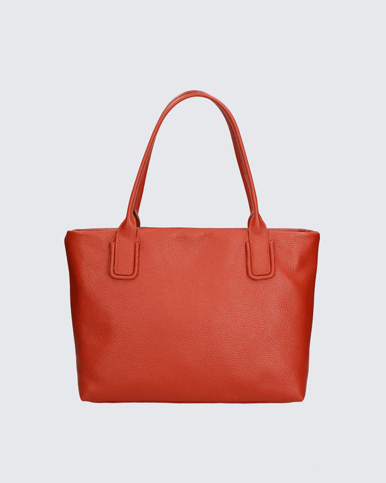 Italian Artisan Womens Handcrafted Tote Handbag in Genuine Dollaro Leather Made In Italy