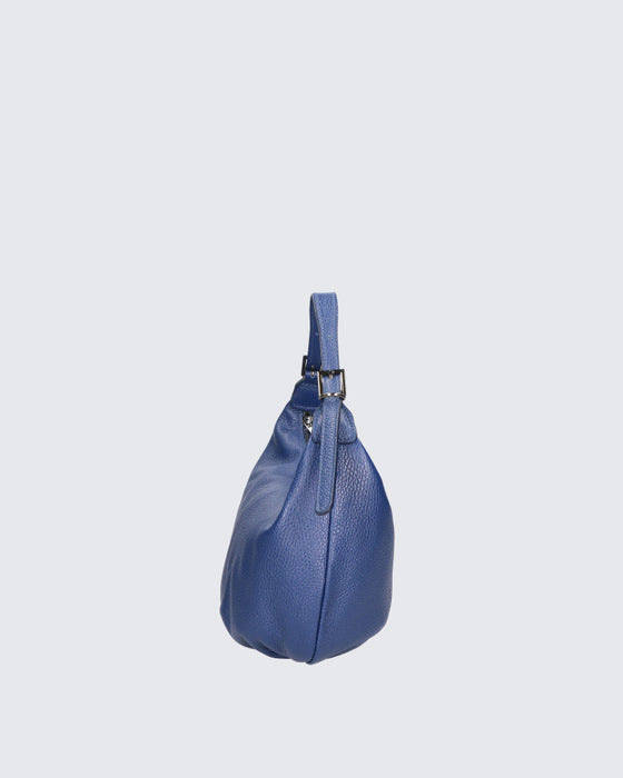 Italian Artisan Womens Handcrafted Hobo Handbag In Genuine Dollaro Leather Made In Italy