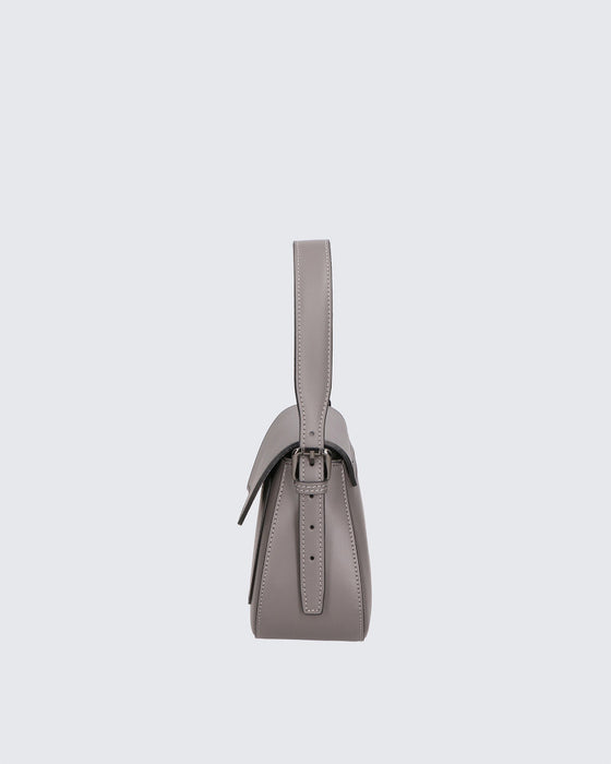 Italian Artisan Handcrafted Shoulder Handbag In Genuine Wrinkled Leather Made In Italy