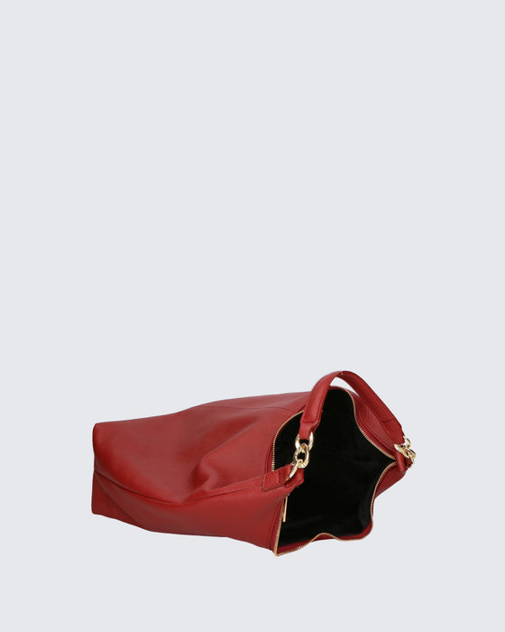 Italian Artisan Handcrafted Shopper Handbag in Genuine Dollaro Leather Made In Italy