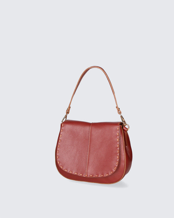 Italian Artisan Dollaro Leather Shoulder Bag: Timeless Luxury, Made in Italy