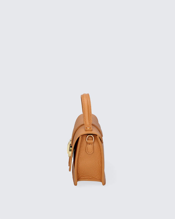 Italian Artisan Handcrafted Mini Dollaro Leather Handbag Made In Italy