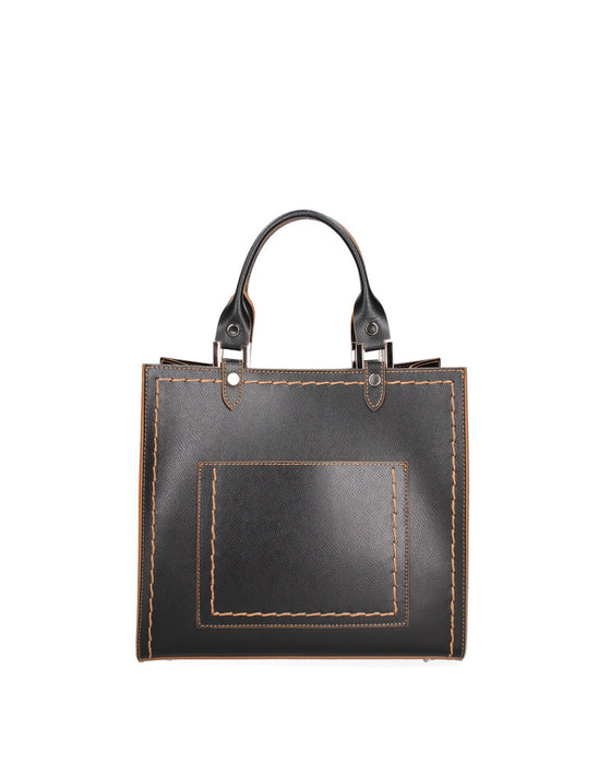 Italian Artisan Handcrafted Palmellato Leather Handbag Made In Italy