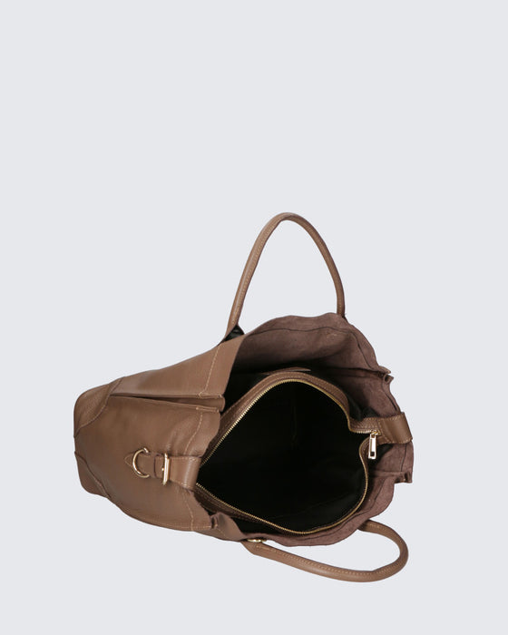 Italian Artisan Women's Dollaro Leather Shopper Tote Handbag | Handcrafted in Italy
