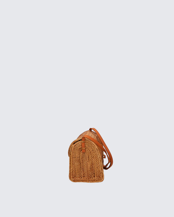 Italian Artisan Handmade Rectangular Rattan Shoulder Bag | Eco-Friendly and Stylish | Made In Italy