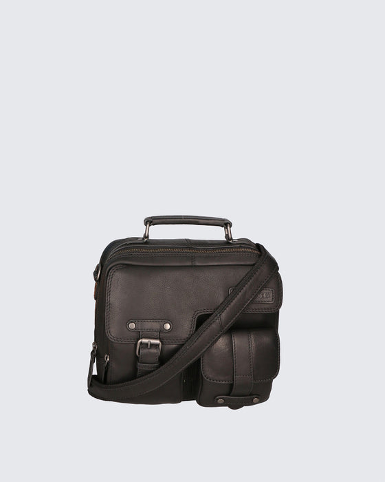 Handcrafted Unisex Single-Compartment Briefcase In Genuine Greased Calfskin Leather