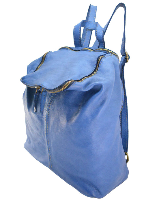 Italian Artisan Unisex Handcrafted Vintage Leather Backpack Made In Italy