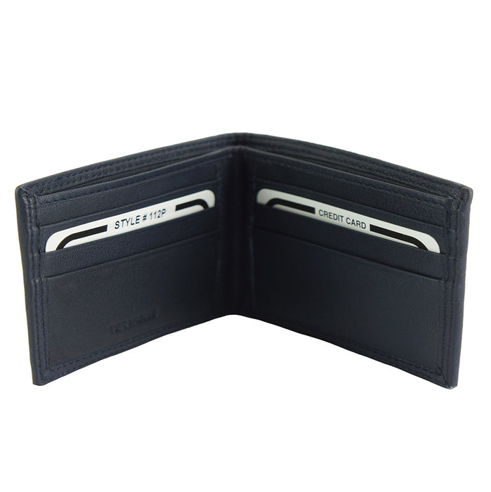 Italian Leather Wallet for Men by Artisan Ernesto, Made in Italy, Dark Blue, Available at OASISINCENTIVES. Visit https://oasisincentives.us
