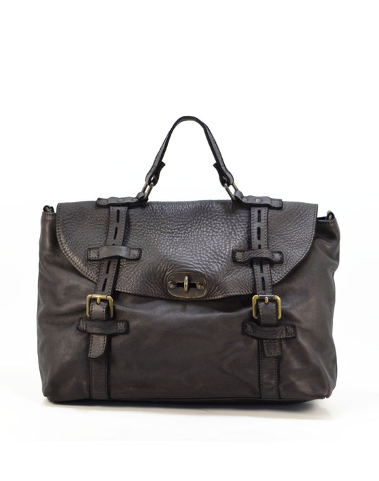 Italian Artisan Handcrafted Unisex Vintage Travel Bag Made In Italy Black-Oasisincentives.us