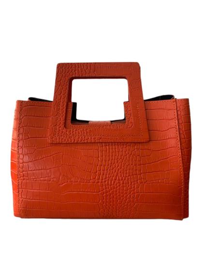 Italian Artisan Tommaso Womens Handbag In Genuine Croco Leather Made In Italy