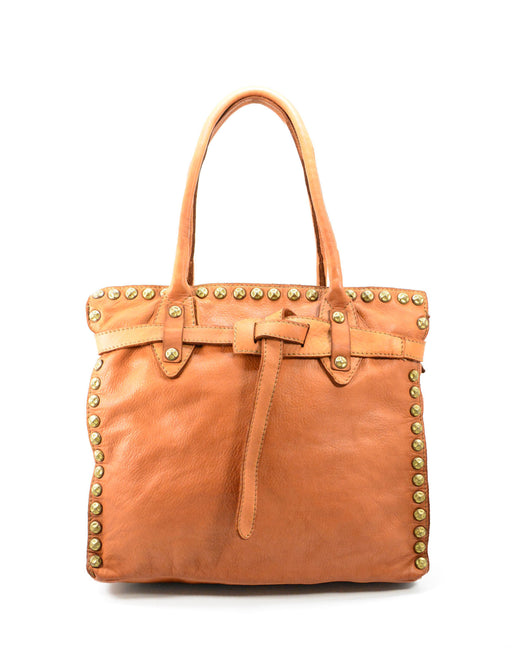 Italian Artisan Womens Handcrafted Vintage Handbags in Genuine  Washed Calfskin Leather Made In Italy- women's bag Cognac-Oasisincentives