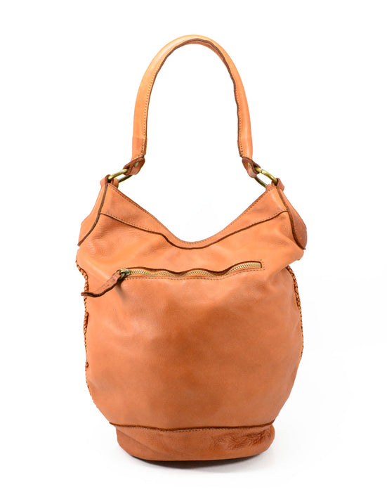 Italian Artisan Handcrafted Vintage Washed Calfskin Leather Handbag | Made In Italy
