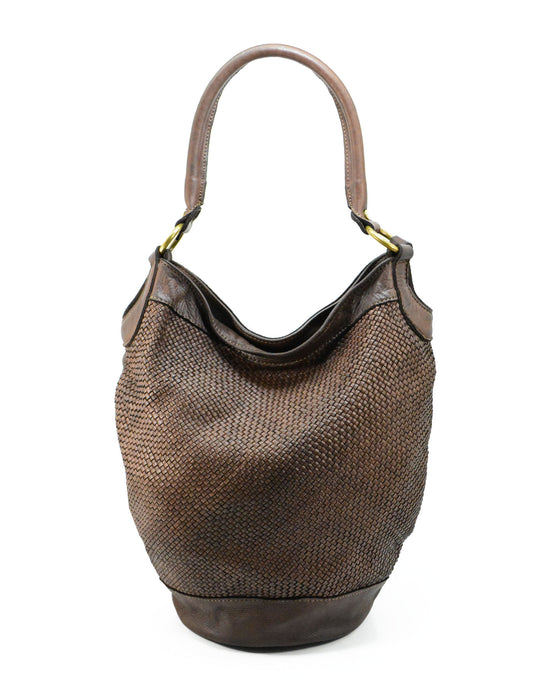 Italian Artisan Handcrafted Vintage Washed Calfskin Leather Handbag | Made In Italy