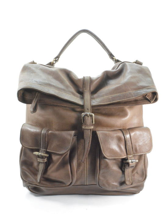 Italian Artisan Unisex Large Vintage Leather Backpack | Handcrafted in Italy