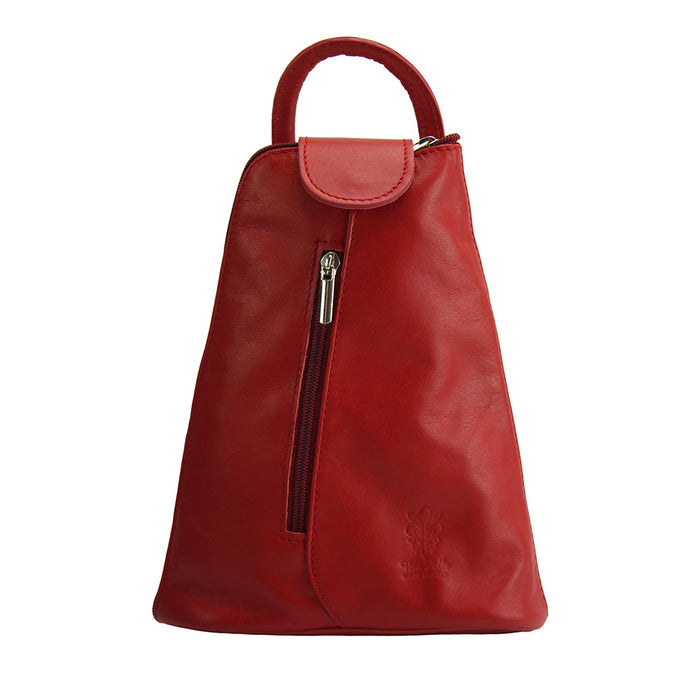 Italian Artisan Michela Womens Chic Urban Nomad Backpack in Soft Calfskin Leather Made In Italy