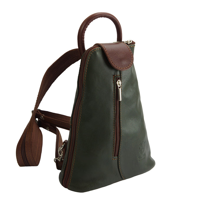 Italian Artisan Michela Womens Chic Urban Nomad Backpack in Soft Calfskin Leather Made In Italy