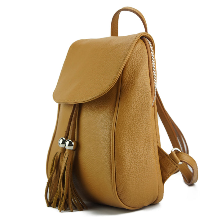 Italian Artisan Womens Lockme Handmade Backpack in Soft Leather Made In Italy
