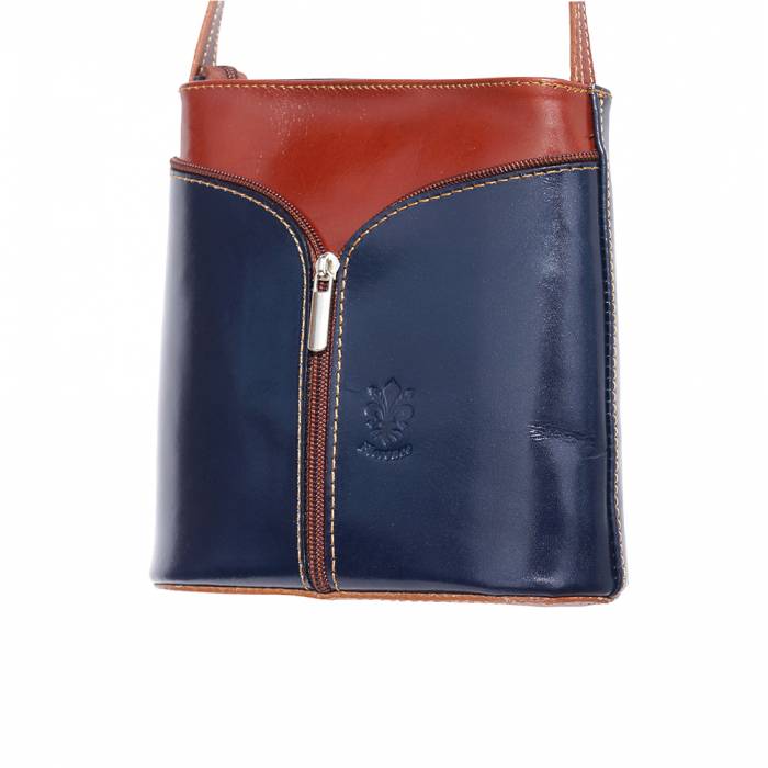 Italian Artisan Florence Womens Luxury Handcrafted Cross-Body Handbag In Genuine Calf Leather Made In Italy