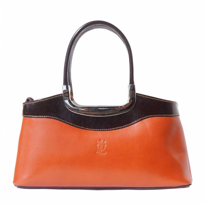 Italian Artisan Eleganza Womens Luxury Double Handle Handbag in Calfskin Leather Made In Italy