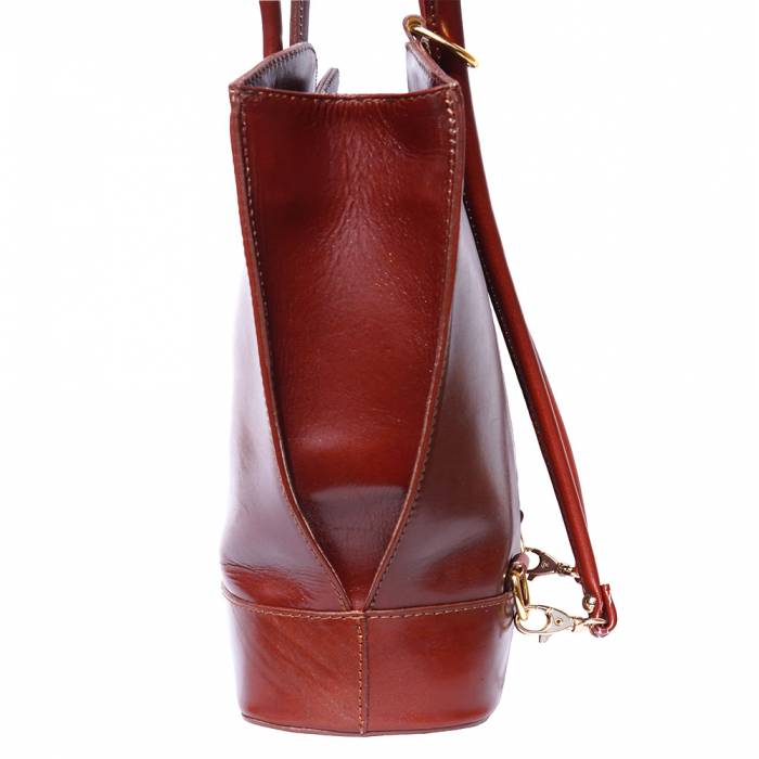 Italian Artisan Greta Womens Luxury Handmade Convertible Leather Backpack or Shoulder Bag Made In Italy