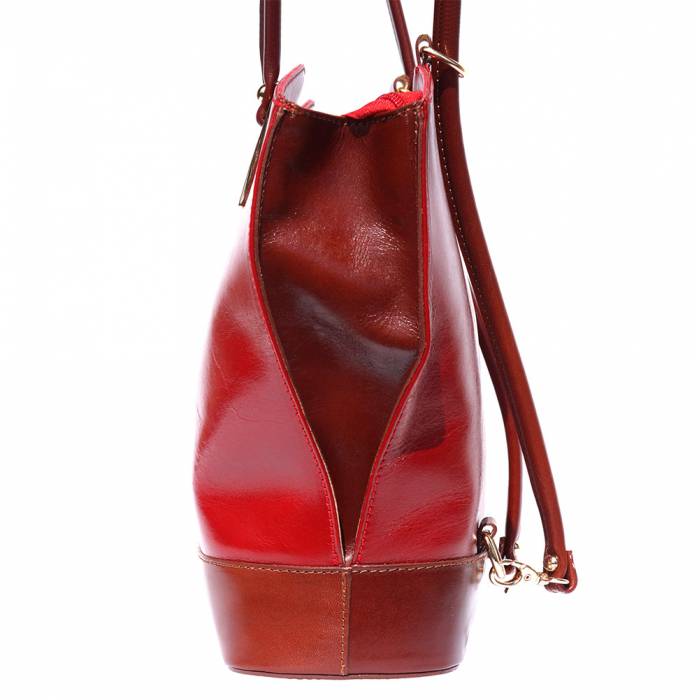 Italian Artisan Greta Womens Luxury Handmade Convertible Leather Backpack or Shoulder Bag Made In Italy