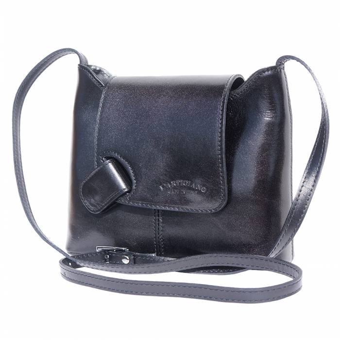 Italian Artisan Womens Handmade Patent Calf Leather Shoulder or Crossbody Handbag Made In Italy
