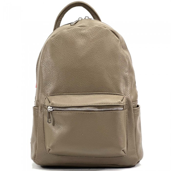 Italian Artisan Silvia Handcrafted Backpack In Pure Soft Calfskin Leather Made In Italy