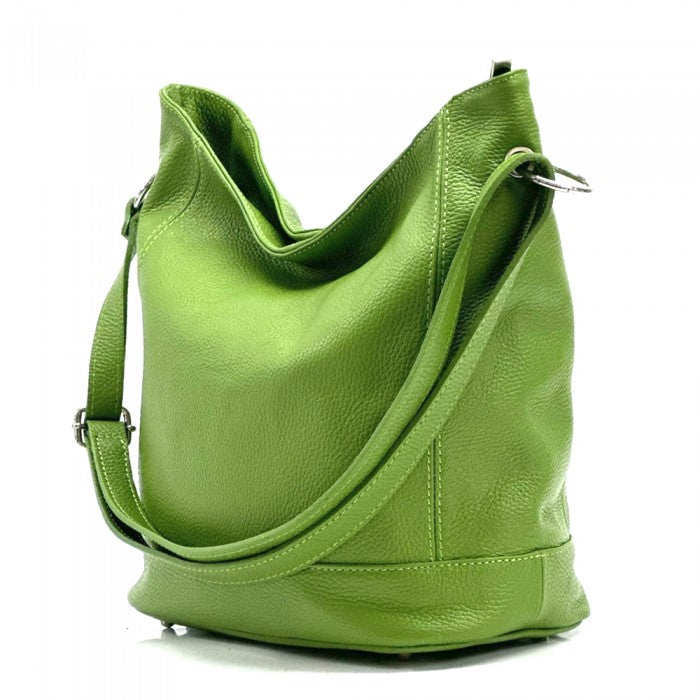 Italian Artisan Alisia Womens Handcrafted Leather Bucket Handbag Made In Italy