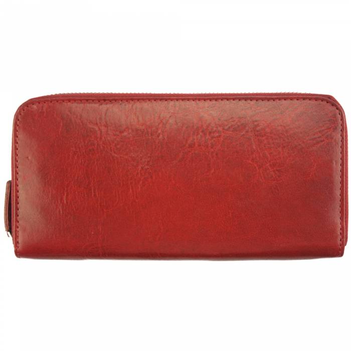 Italian Artisan Andrea Womens Luxury Wallet in Genuine Vacchetta Cow Leather Made In Italy
