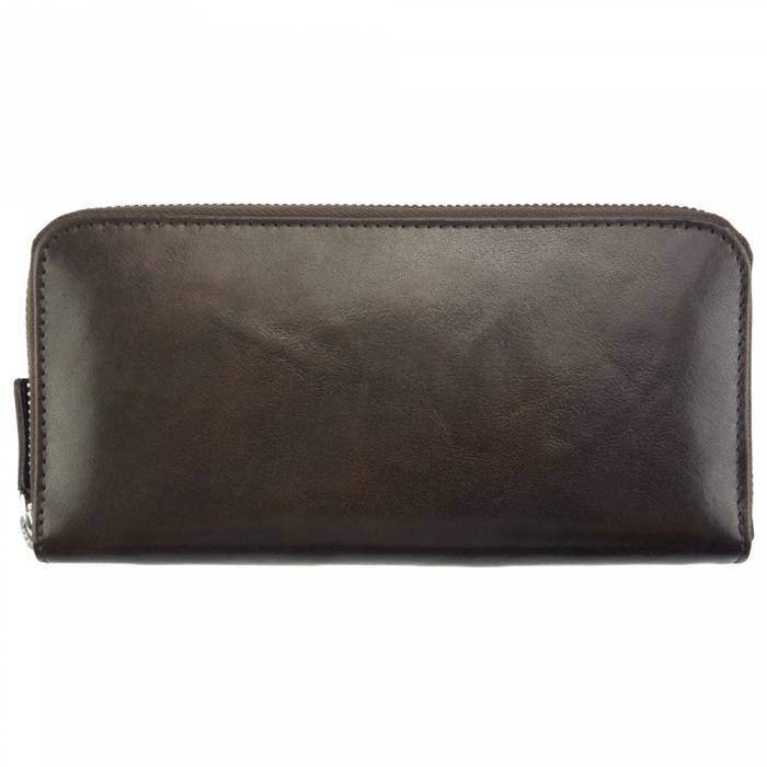 Italian Artisan Andrea Womens Luxury Wallet in Genuine Vacchetta Cow Leather Made In Italy