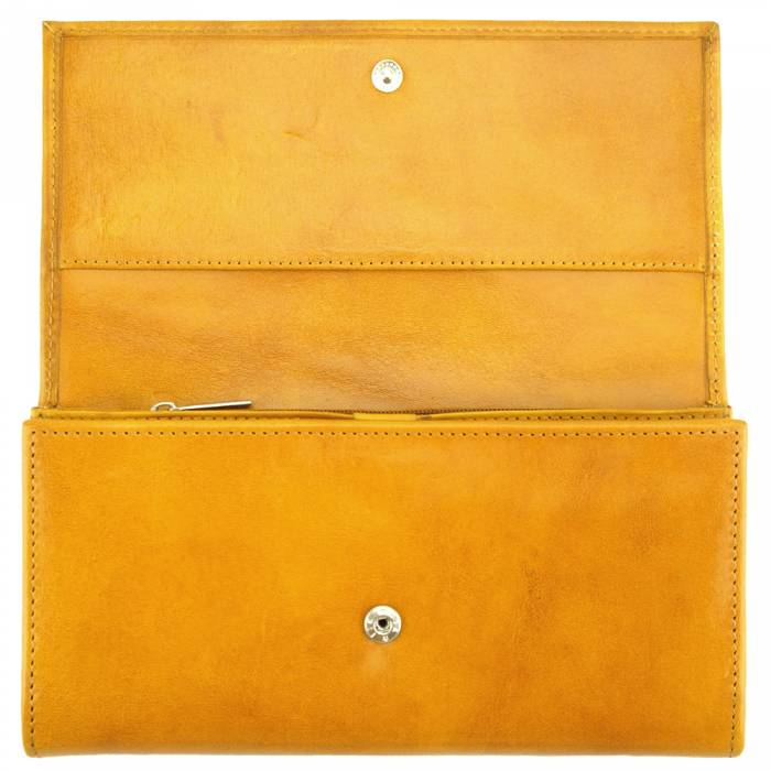 Italian Artisan Carlotta Womens Wallet In Cow Leather Made In Italy