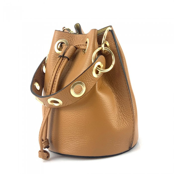 Italian Artisan Agostino Womens Handcrafted Leather Bucket Handbag Made In Italy