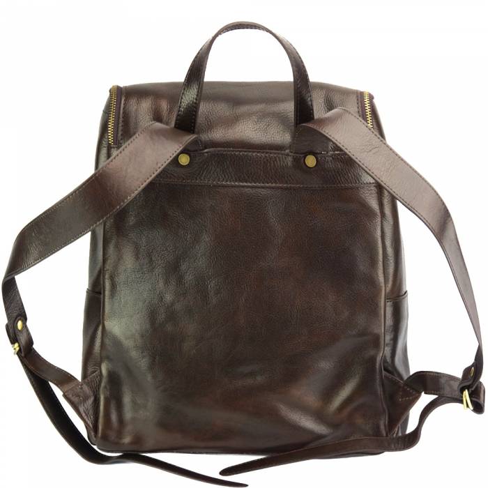 Italian Artisan Connor Luxury Unisex Backpack in Vacchetta Leather Made In Italy