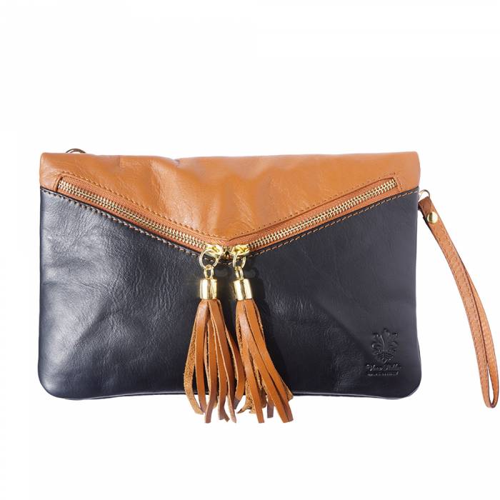 Italian Artisan Rufina Womens Clutch Handbag in Calfskin Leather Made In Italy