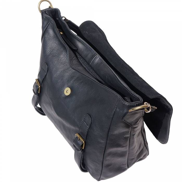 Italian Artisan Freestyle Leather Messenger or Shoulder bag Made In Italy Unisex - Oasisincentives
