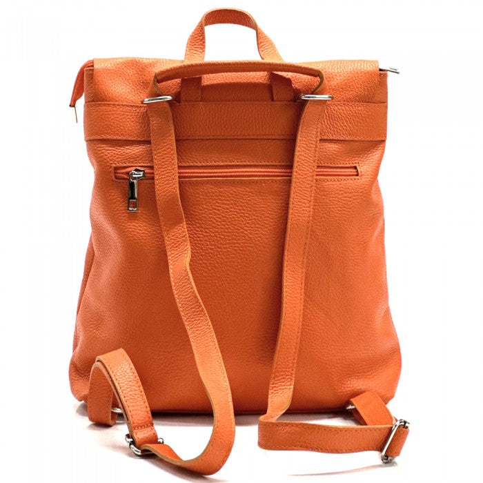 Italian Artisan Womens Luxurious Handcrafted Backpack in Fine Grained Calfskin Leather Made In Italy