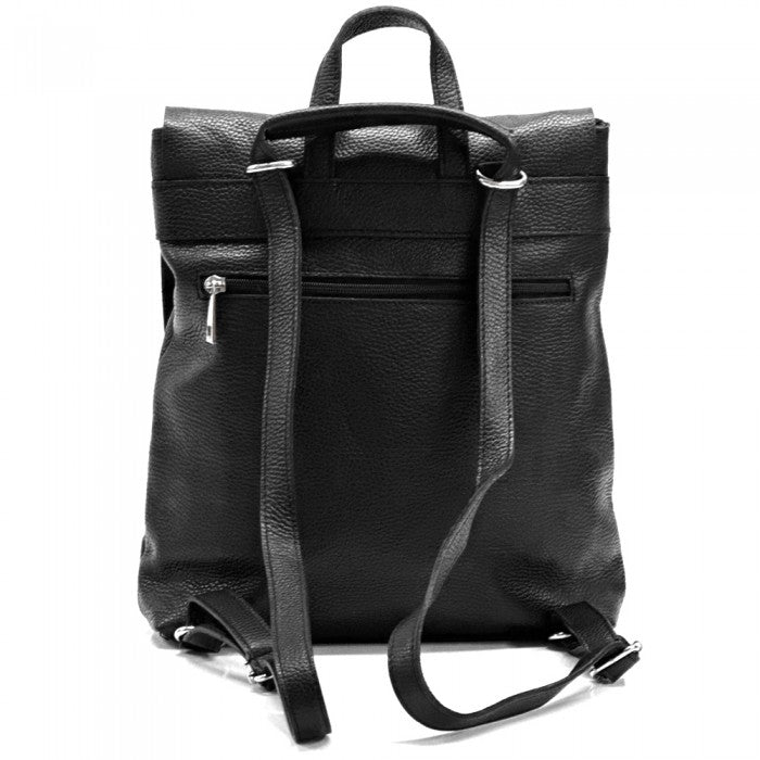 Italian Artisan Womens Luxurious Handcrafted Backpack in Fine Grained Calfskin Leather Made In Italy