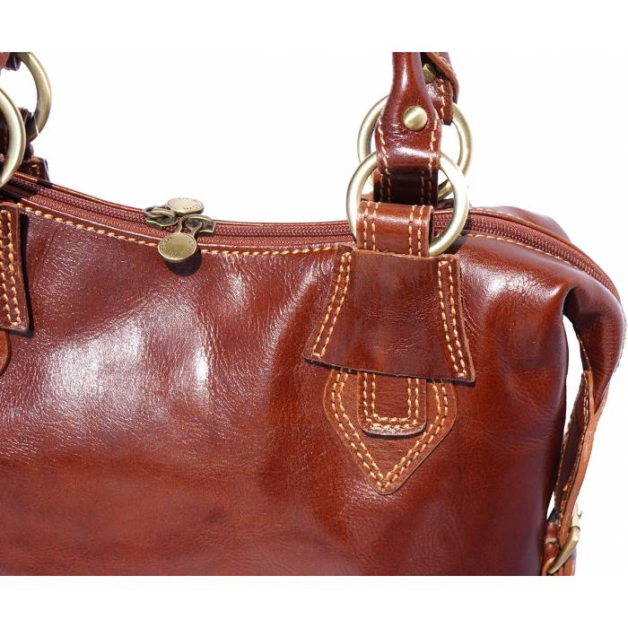 Italian Artisan Ornella Womens Luxury Genuine Calf Leather Handmade Shoulder Handbag Made In Italy - Oasisincentives