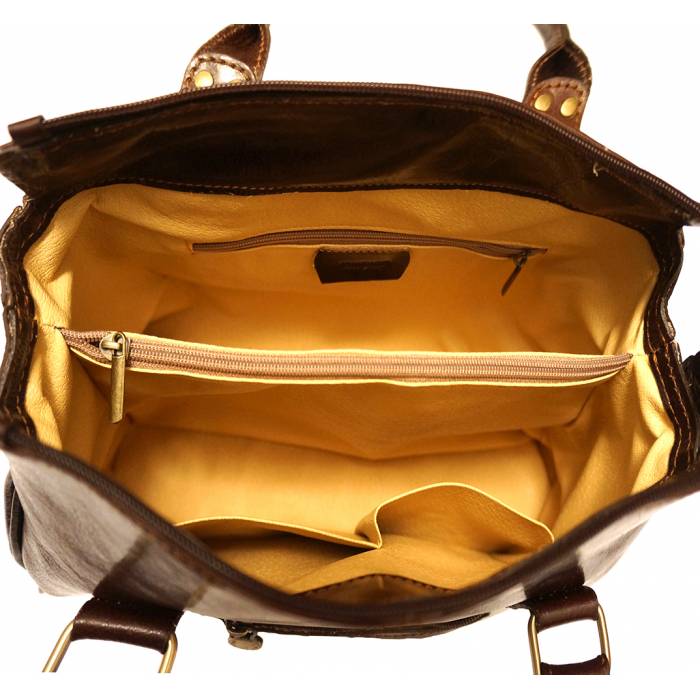 Italian Artisan Mara Womens Luxury Handmade Genuine Leather Handbag Made In Italy
